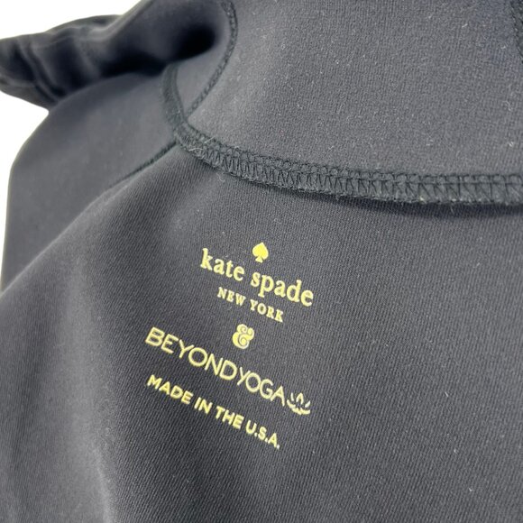 Kate Spade x Beyond Yoga Black Zip Up Neck Bow Jacket | Small - Picture 5 of 6